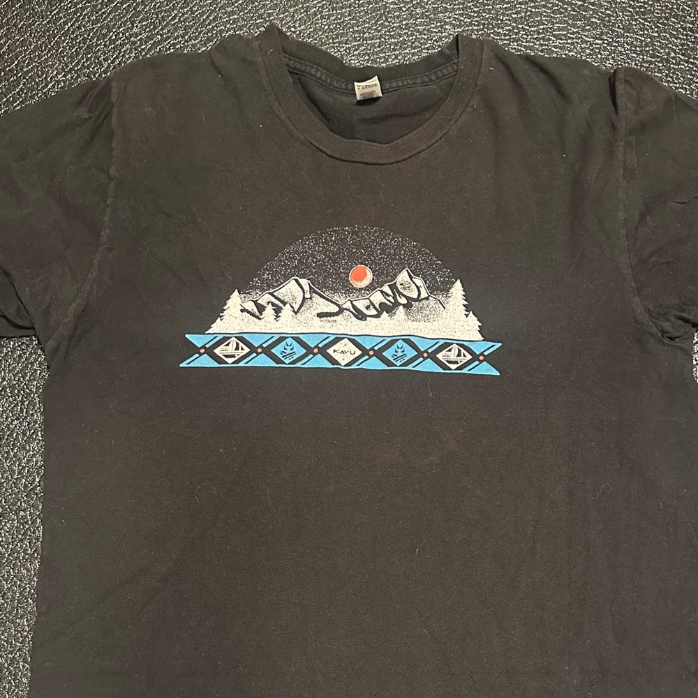 American Apparel Black Tee with Mountain Graphic